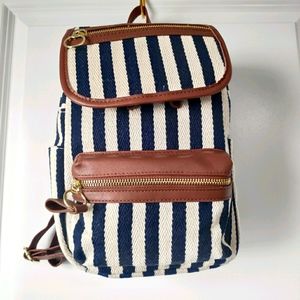 Time And Tru Striped Backpack/Bookbag